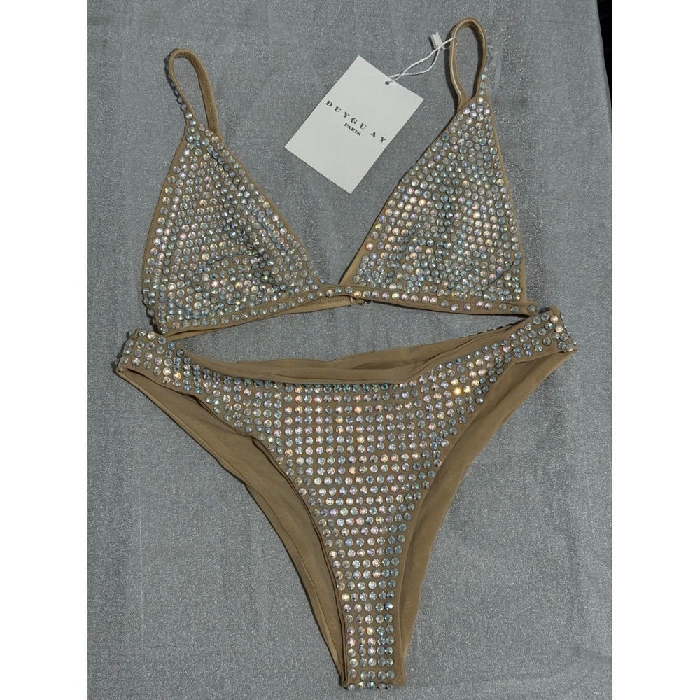 Tan Rhinestone Bikini Set - Picture 2 of 3